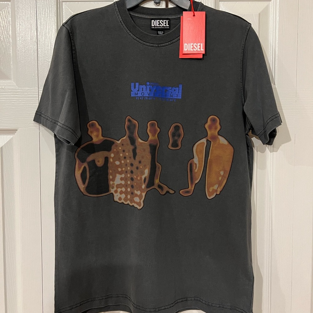 Diesel graphic tee washed black. Nwt. Size small.